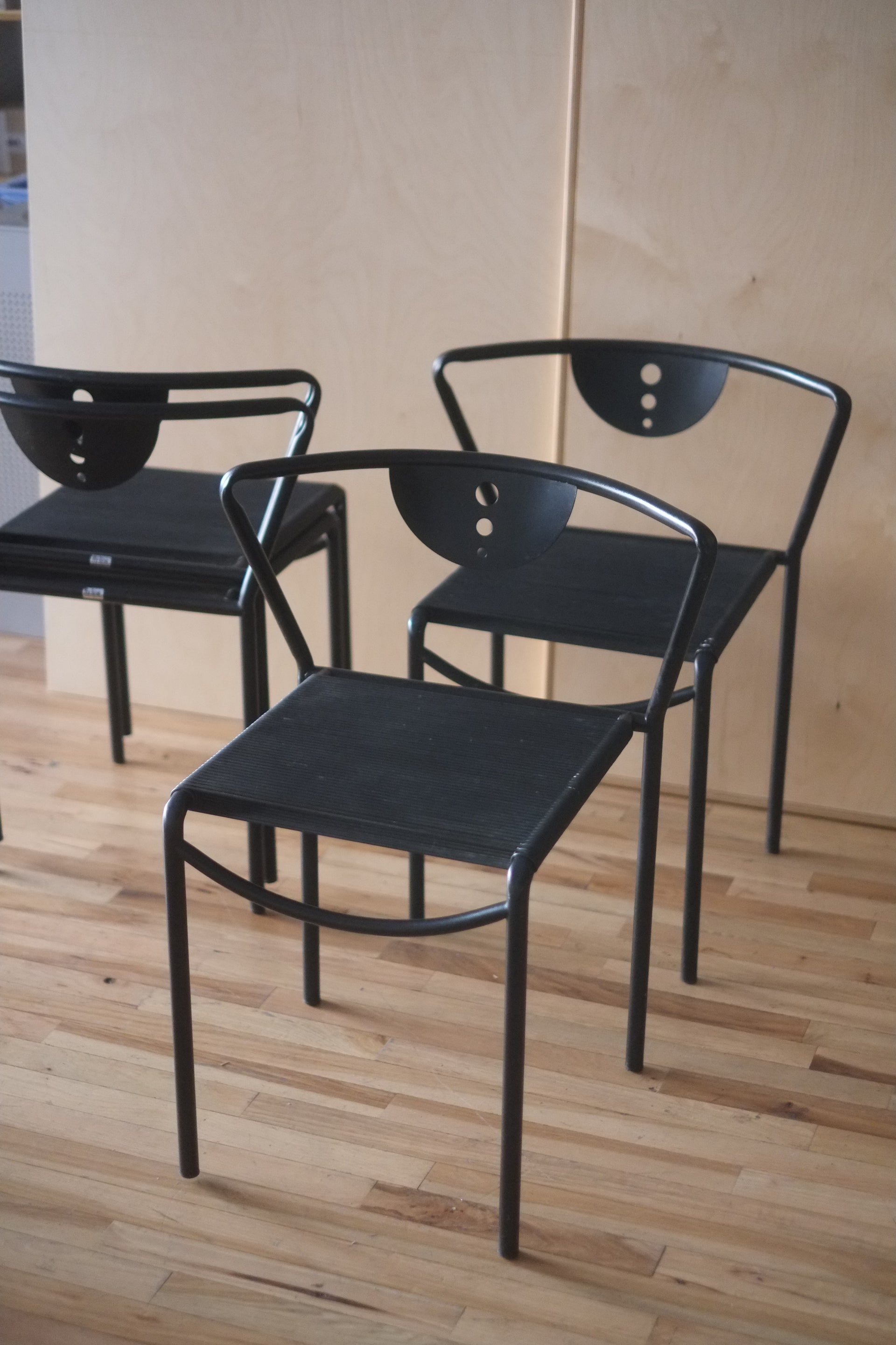 Modernist Spaghetti dining chairs by Giandomenico Belotti for Fly line (Set of 4)