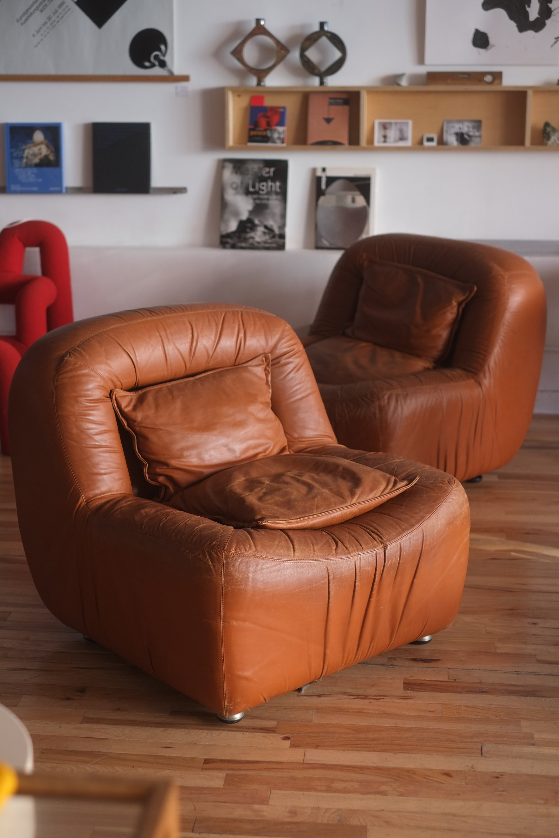 Italian Leather Armchairs (price per)