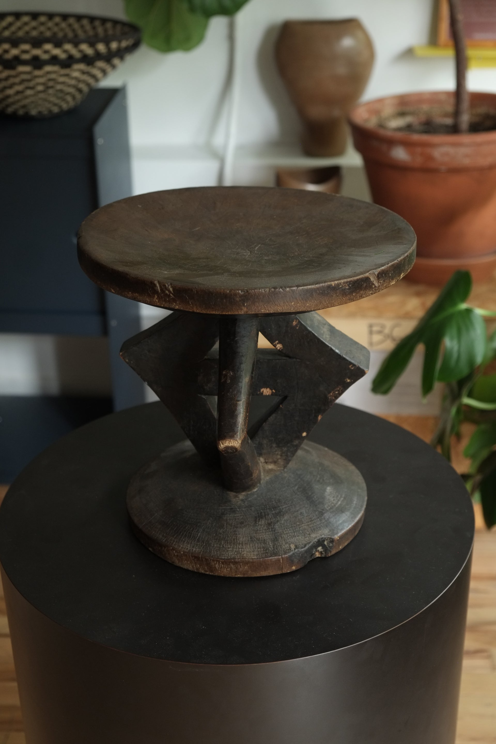 Hand carved African stool