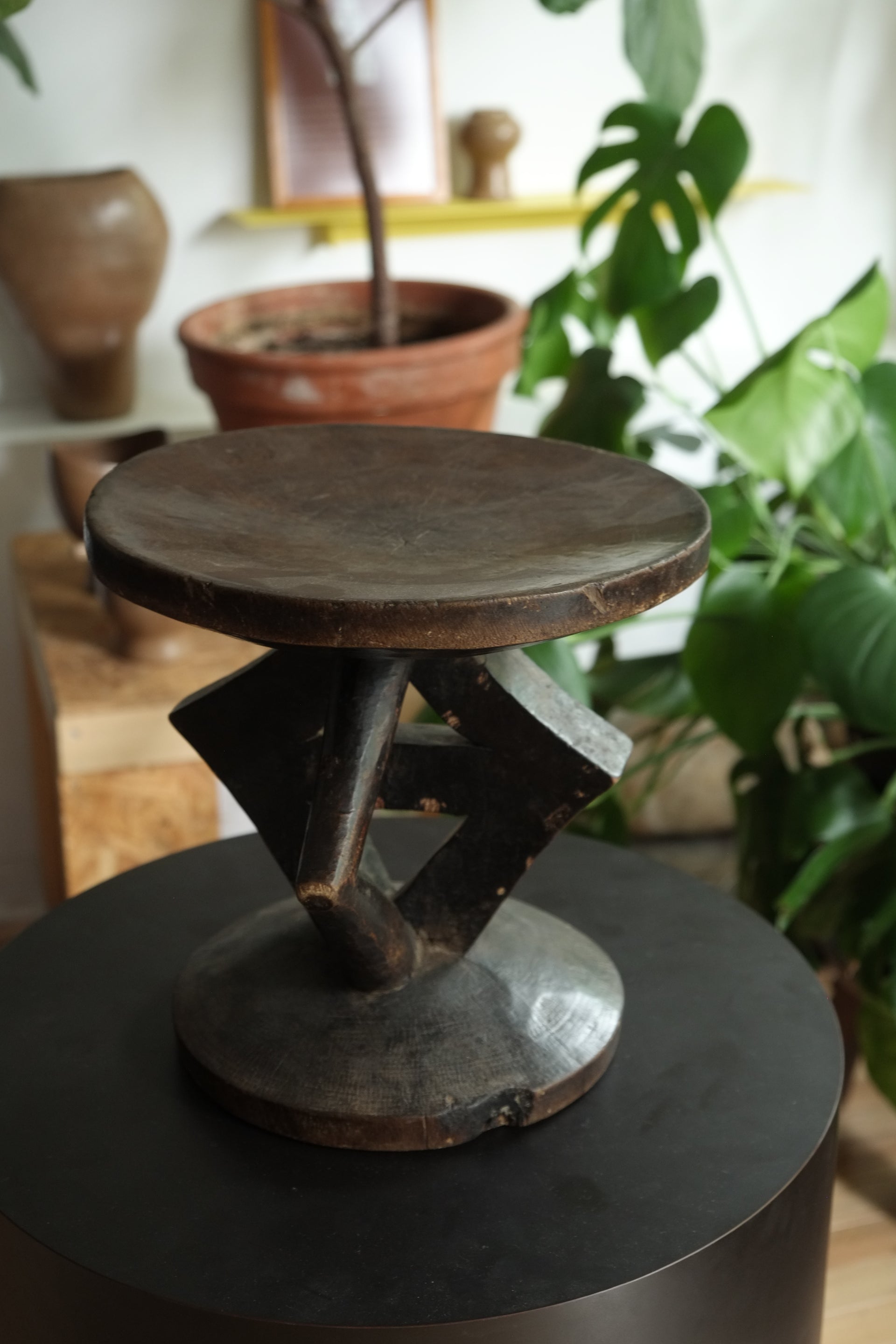 Hand carved African stool