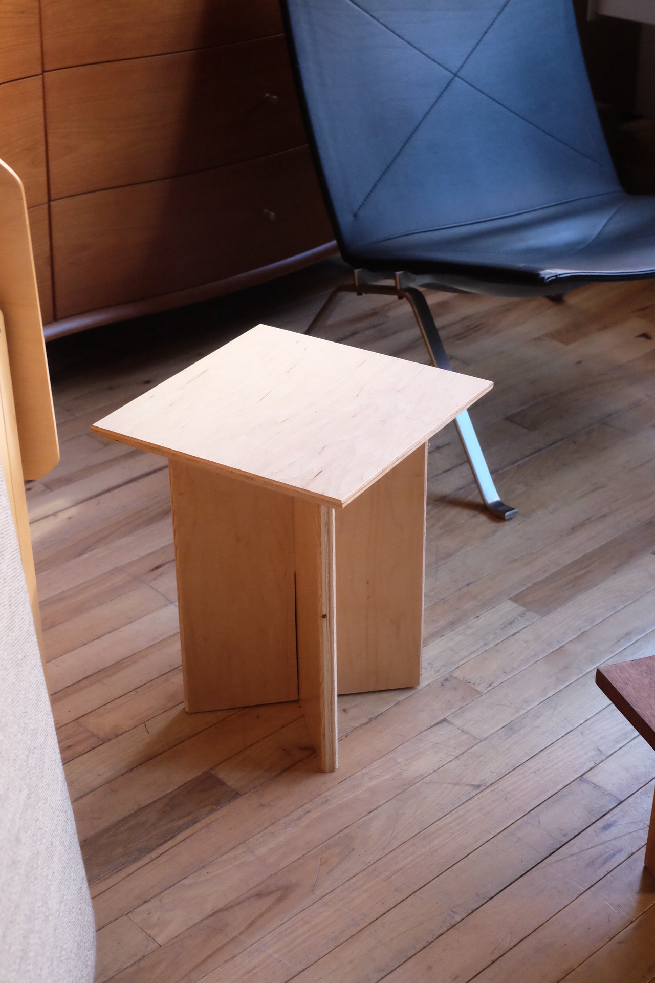 Beveled Plywood End Tables