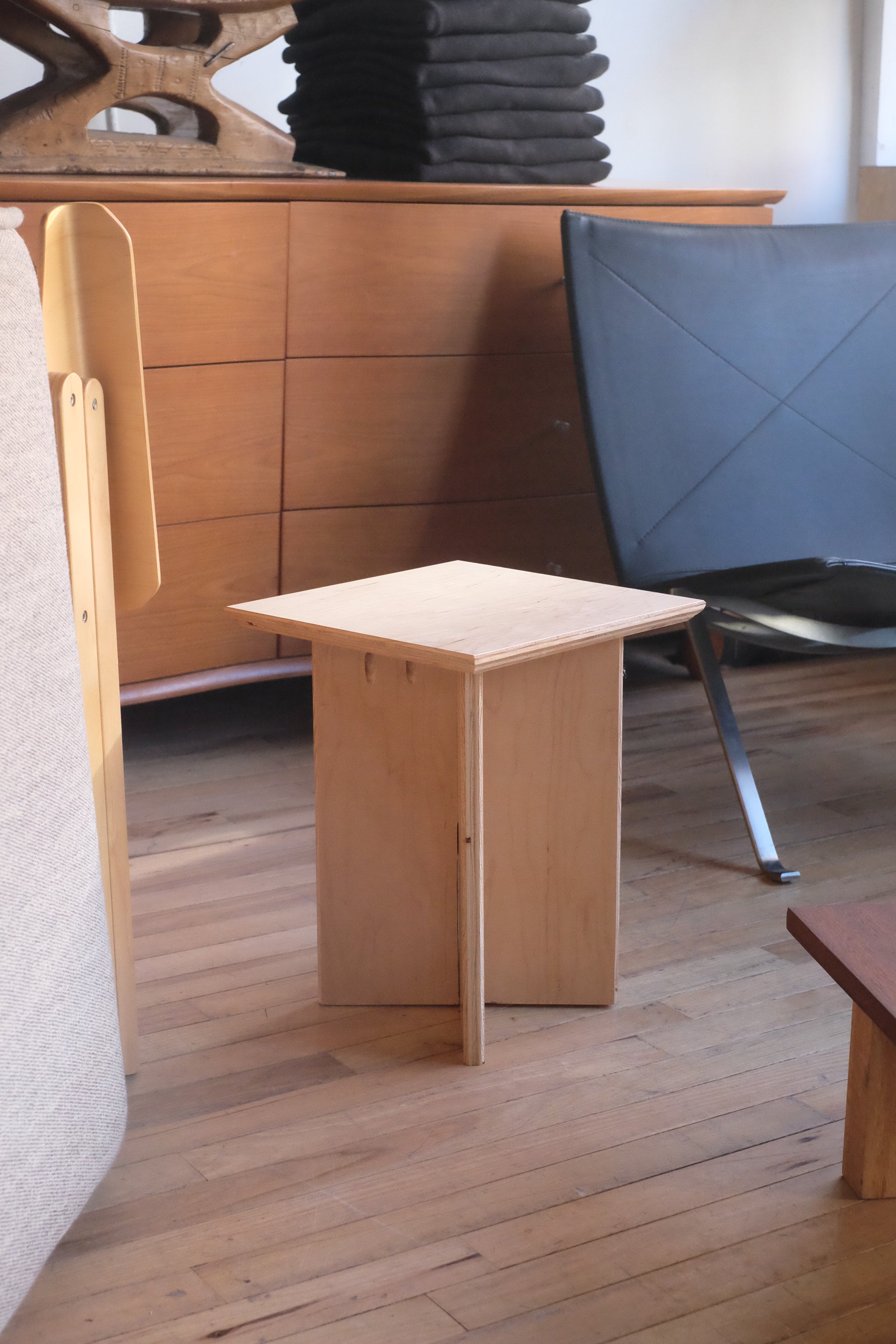 Beveled Plywood End Tables