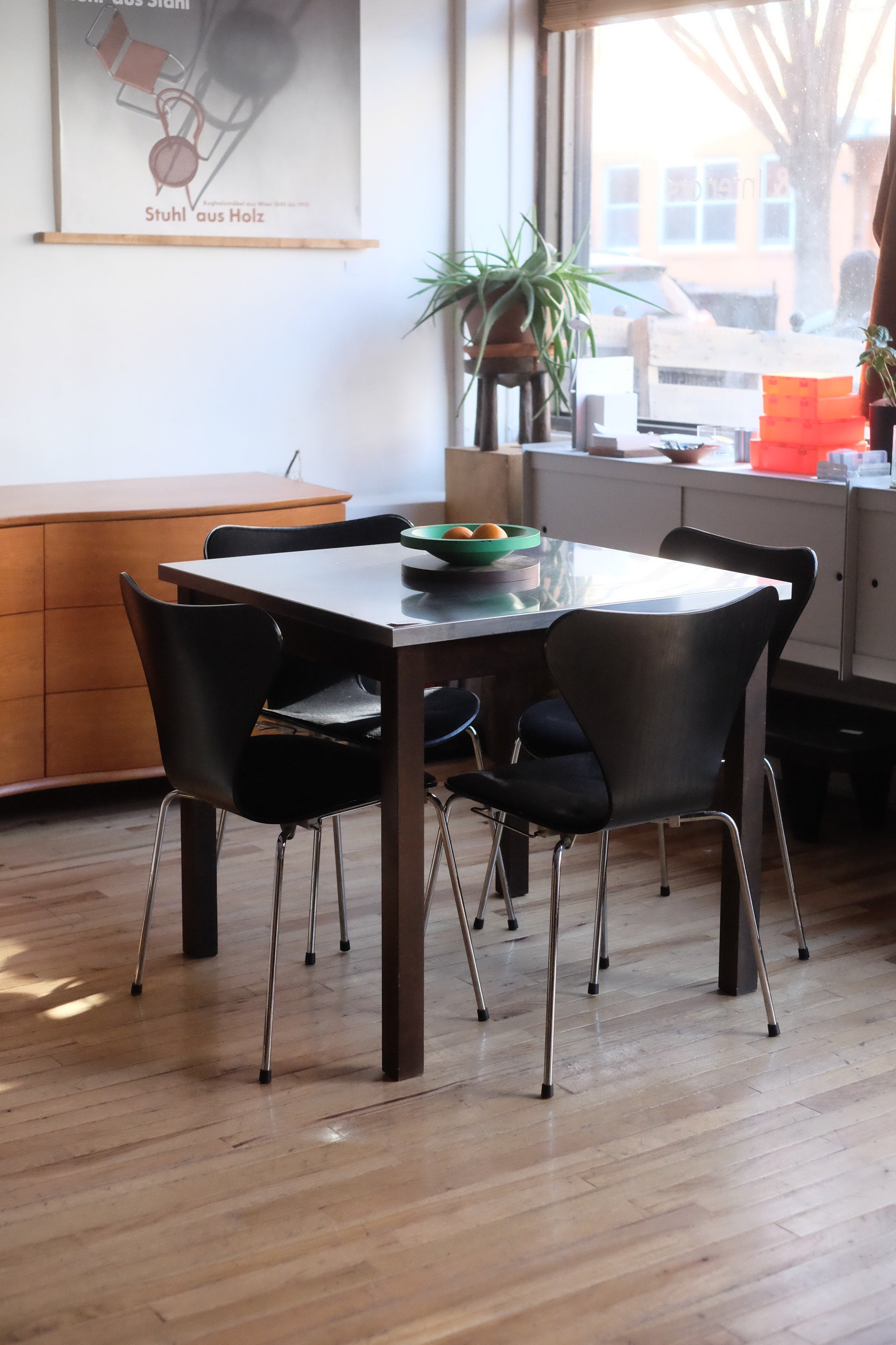 Stainless Steel Top Dining Table