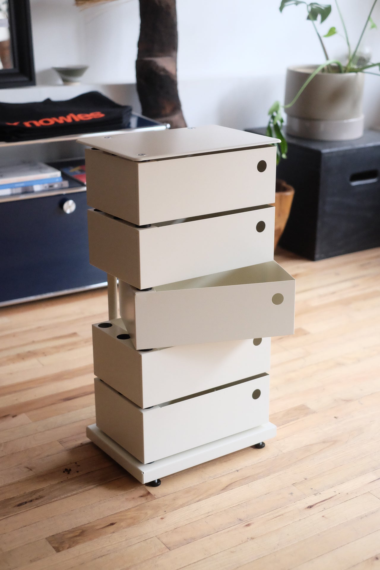 5-Drawer Pivot Cabinet (Oyster White)