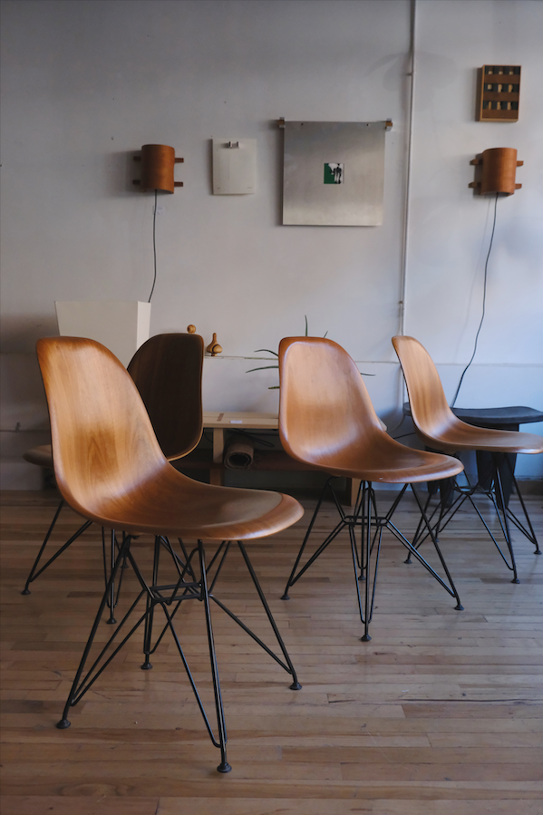 Eames molded wood online side chair