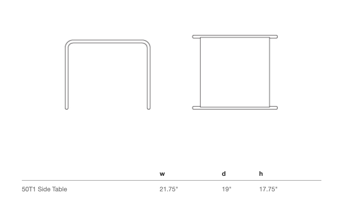 Laccio side table by Marcel Breuer for Knoll